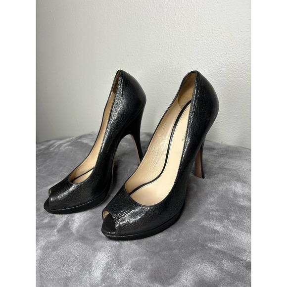 Prada Peeptoe Platform Heels 40 - Picture 3 of 16